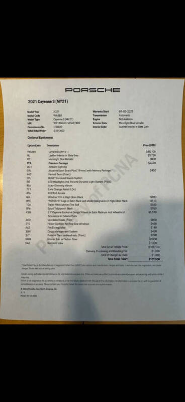 2021 Porsche Cayenne S