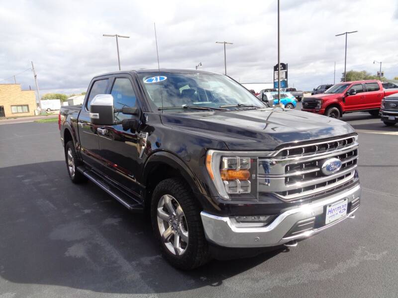 Used 2021 Ford F-150 Lariat with VIN 1FTFW1E80MFB27833 for sale in Luverne, Minnesota