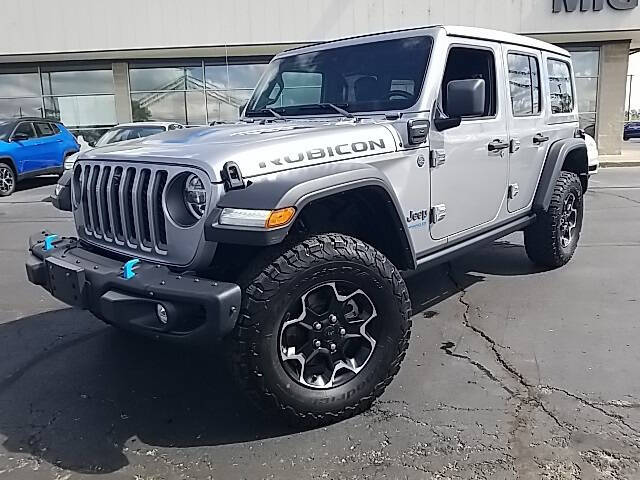 Used 2021 Jeep Wrangler Unlimited Rubicon 4XE with VIN 1C4JJXR64MW751848 for sale in Bellefontaine, OH