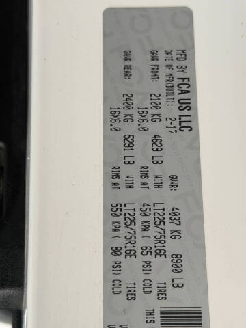 2017 RAM ProMaster 2500 159 WB