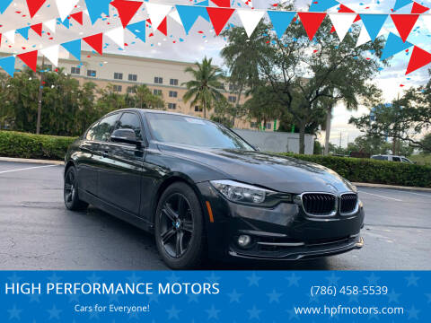 2015 BMW 3 Series for sale at HIGH PERFORMANCE MOTORS in Hollywood FL