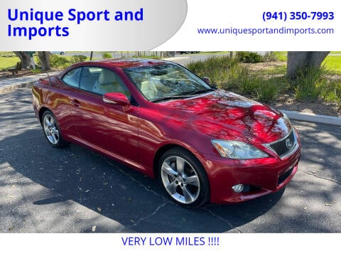 2010 Lexus IS 350C for sale at Unique Sport and Imports in Sarasota FL