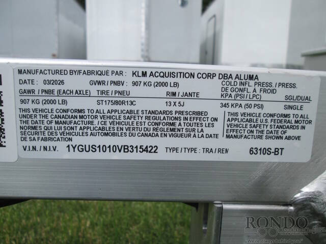 2027 Aluma Aluminum Single Axle Utility 6