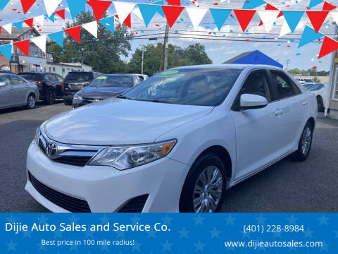 2013 Toyota Camry for sale at Dijie Auto Sales and Service Co. in Johnston RI