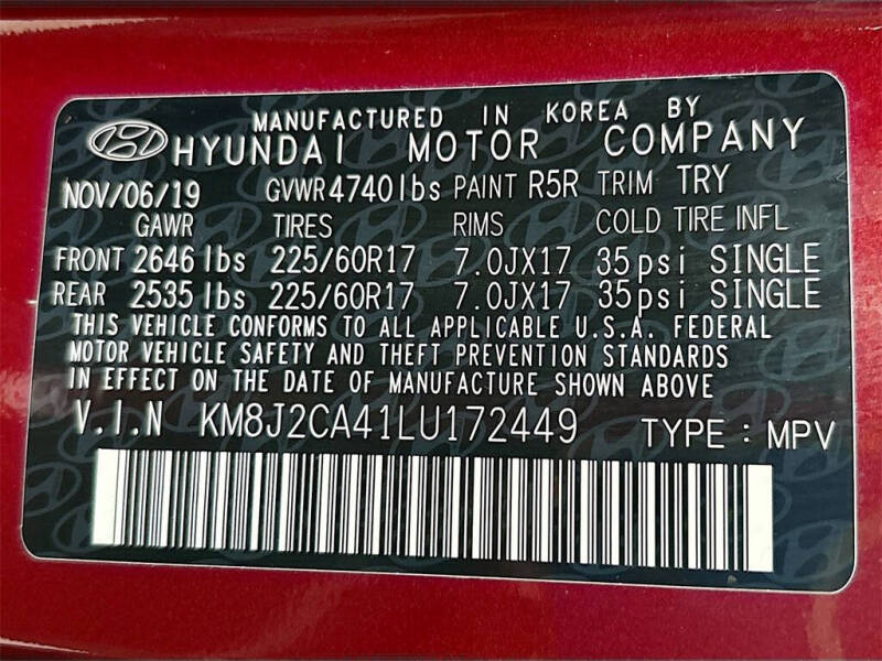 2020 Hyundai Tucson SE