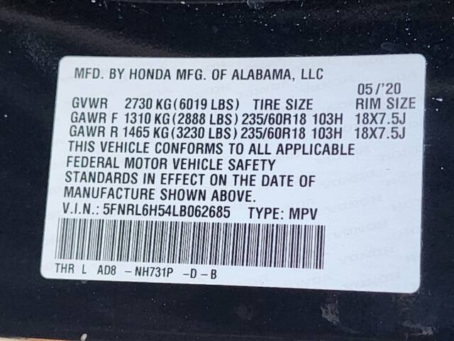 2020 Honda Odyssey EX