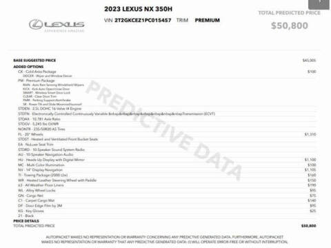 2023 Lexus NX 350h Premium