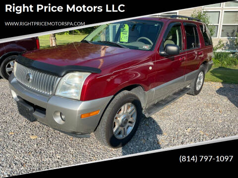 2003 Mercury Mountaineer for sale at Right Price Motors LLC in Cranberry Twp PA