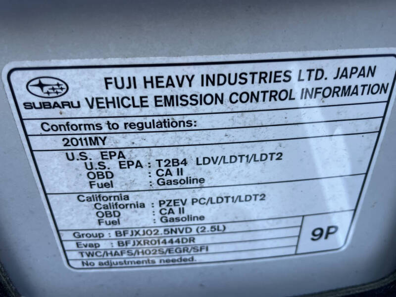 2011 Subaru Outback 2.5i Premium