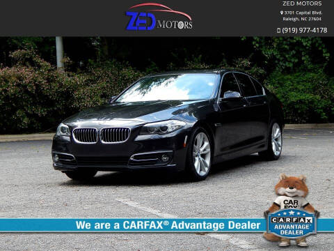 2015 BMW 5 Series for sale at Zed Motors in Raleigh NC