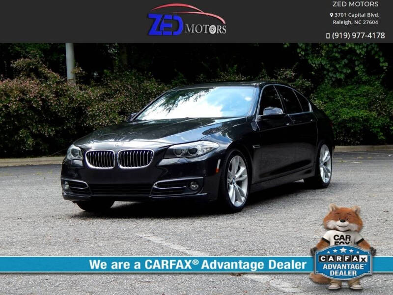 2015 BMW 5 Series for sale at Zed Motors in Raleigh NC