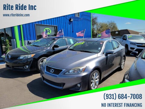 2012 Lexus IS 250 for sale at Rite Ride Inc 2 in Shelbyville TN