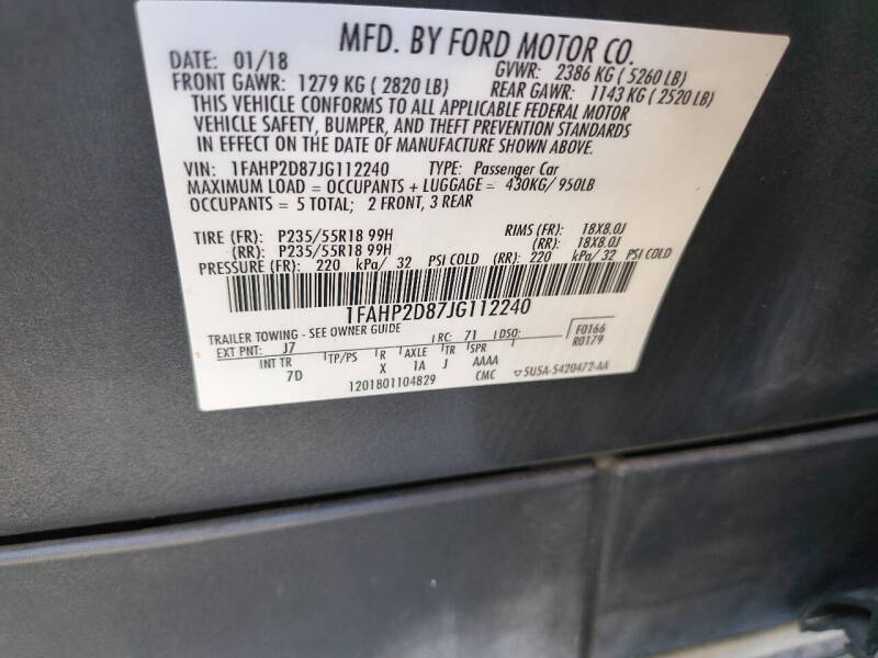 2018 Ford Taurus SE