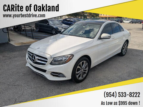 2016 Mercedes-Benz C-Class for sale at CARite of Oakland in Oakland Park FL