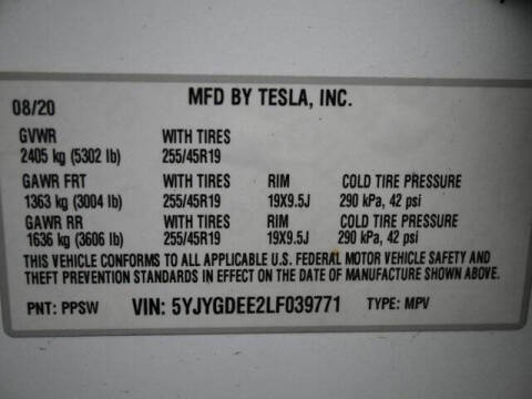 2020 Tesla Model Y Long Range