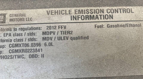 2012 Chevrolet Express 2500