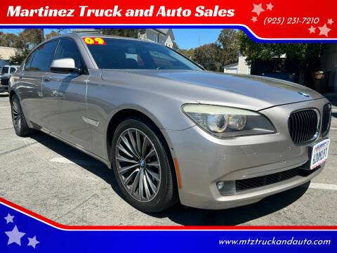 2009 BMW 7 Series for sale at Martinez Truck and Auto Sales in Martinez CA
