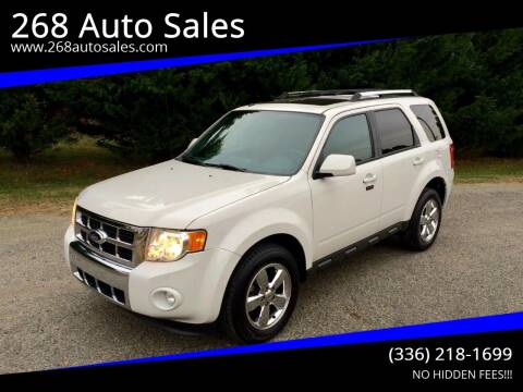 2012 Ford Escape for sale at 268 Auto Sales in Dobson NC