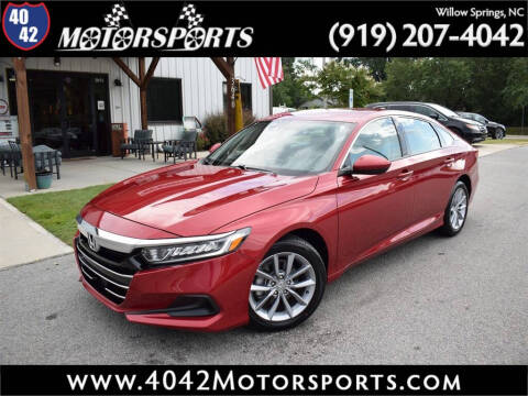 2021 Honda Accord for sale at 4042 Motorsports in Willow Spring NC