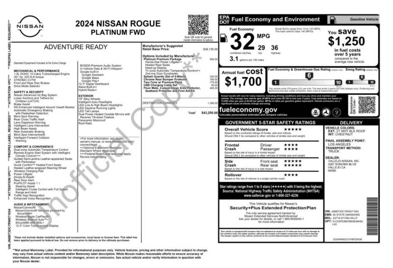 2024 Nissan Rogue Platinum