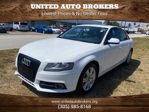 2011 Audi A4 for sale at UNITED AUTO BROKERS in Hollywood FL