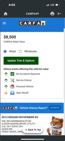 2013 Nissan Pathfinder SV