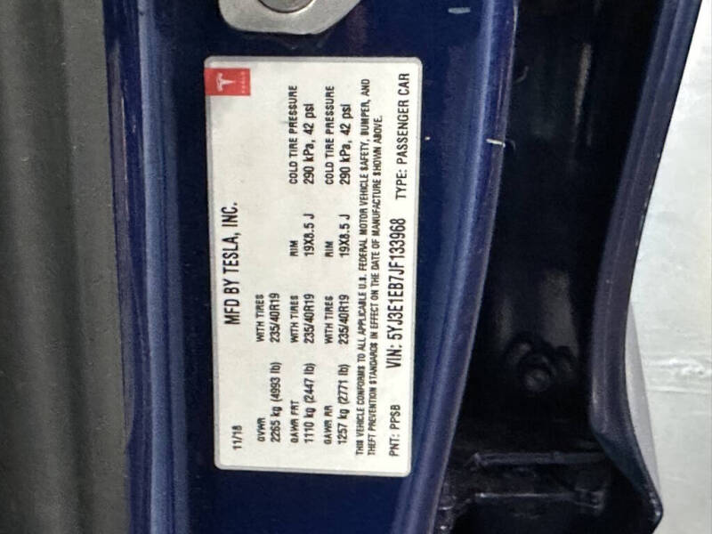 2018 Tesla Model 3 Long Range