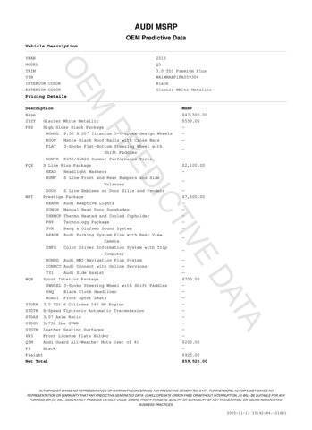 2015 Audi Q5 3.0 quattro TDI Prestige