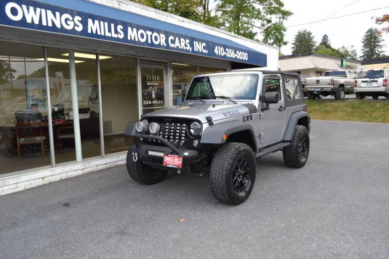 2016 Jeep Wrangler for sale at Owings Mills Motor Cars in Owings Mills MD
