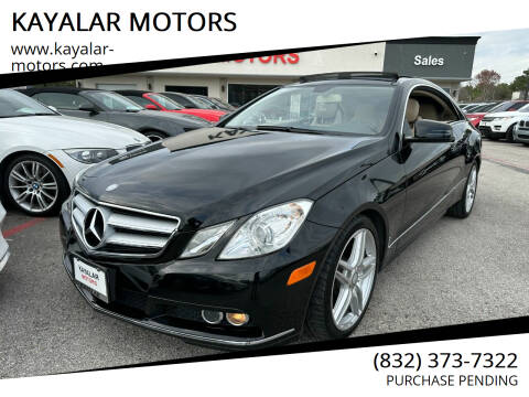 2011 Mercedes-Benz E-Class for sale at KAYALAR MOTORS in Houston TX