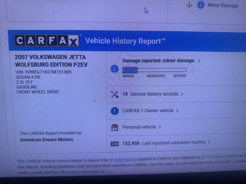 2007 Volkswagen Jetta Wolfsburg Edition PZEV