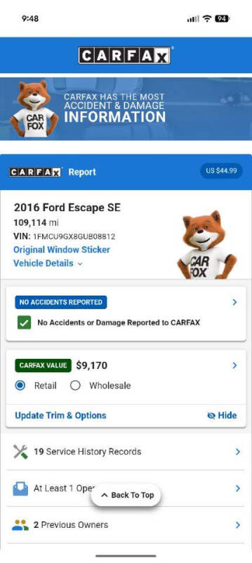 2016 Ford Escape SE