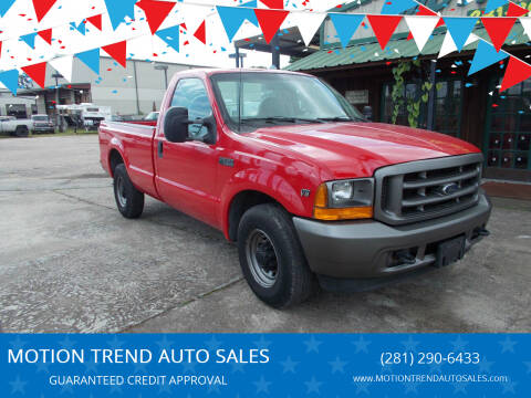 2001 Ford F-250 Super Duty for sale at MOTION TREND AUTO SALES in Tomball TX