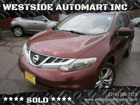 2011 Nissan Murano for sale at WESTSIDE AUTOMART INC in Cleveland OH