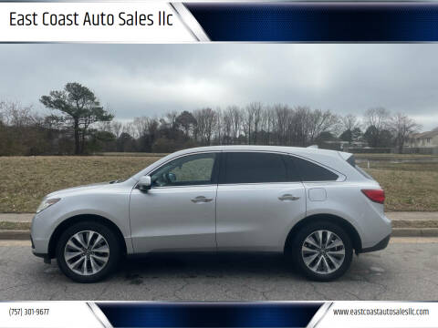 2015 Acura MDX for sale at East Coast Auto Sales llc in Virginia Beach VA