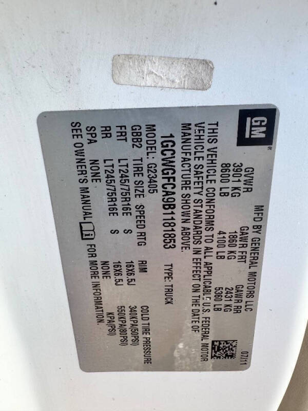 2011 Chevrolet Express 2500