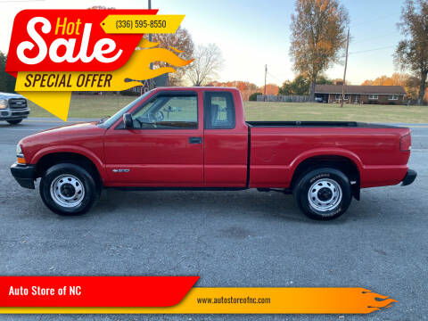 2002 Chevrolet S-10 for sale at Auto Store of NC in Walkertown NC