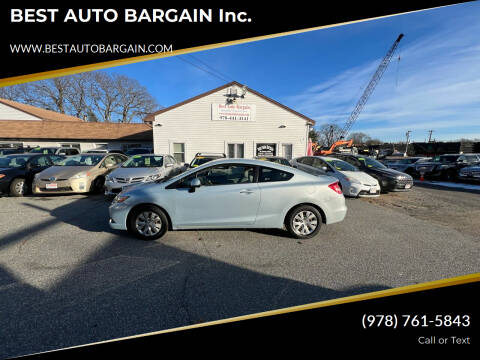 2012 Honda Civic for sale at BEST AUTO BARGAIN inc. in Lowell MA