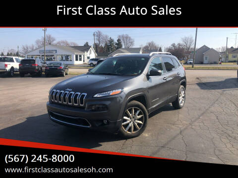 2016 Jeep Cherokee for sale at First Class Auto Sales in Fostoria OH