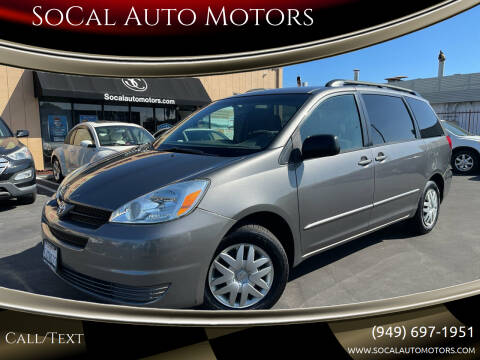 2004 Toyota Sienna for sale at SoCal Auto Motors in Costa Mesa CA