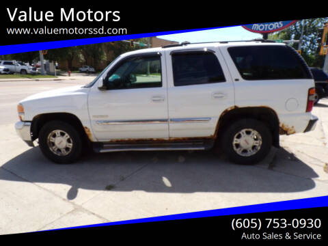 2002 GMC Yukon for sale at Value Motors in Watertown SD