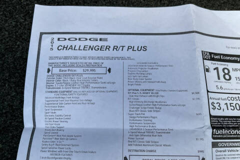 2015 Dodge Challenger R/T Plus