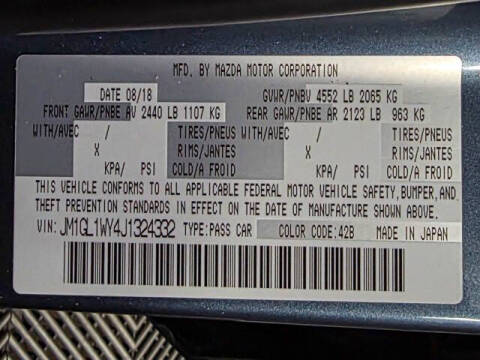 2018 Mazda MAZDA6 Grand Touring Reserve