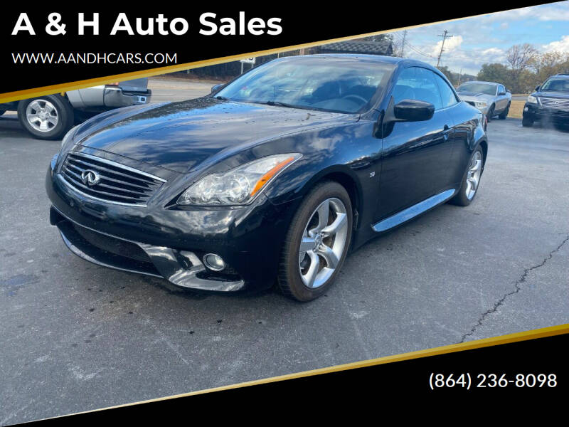 2014 Infiniti Q60 Convertible for sale at A & H Auto Sales in Greenville SC