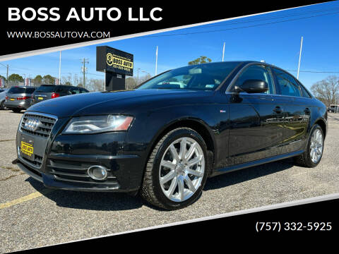 2012 Audi A4 for sale at BOSS AUTO LLC in Norfolk VA