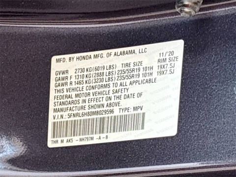 2021 Honda Odyssey Touring