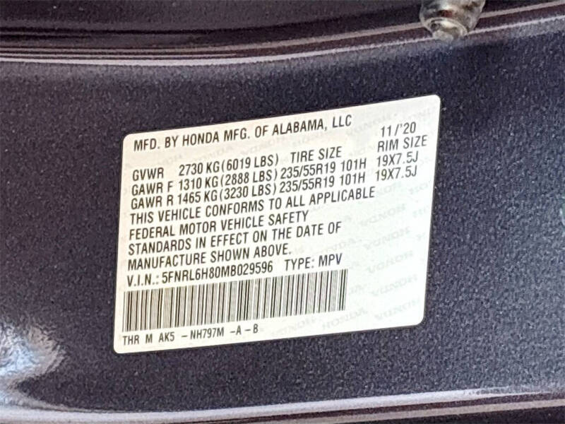 2021 Honda Odyssey Touring