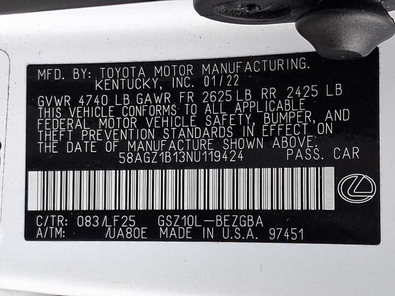 2022 Lexus ES 350 F SPORT