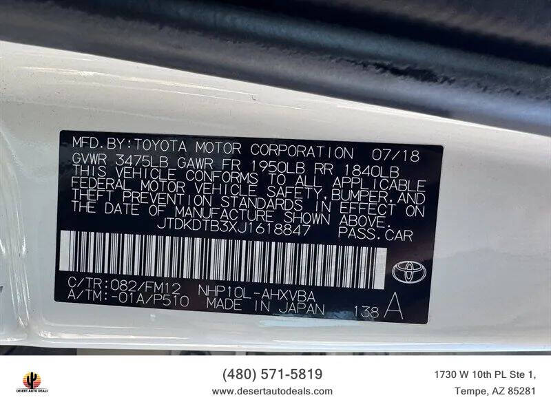 2018 Toyota Prius c