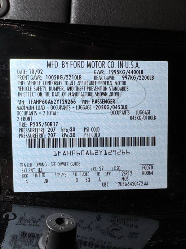 2002 Ford Thunderbird Deluxe